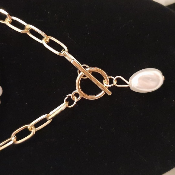 2pcs Gold Faux Pearl Charm Buckle Necklace - Picture 12 of 15